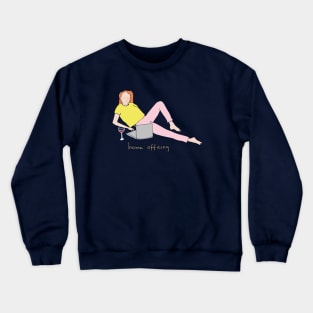 Home officing girl Crewneck Sweatshirt